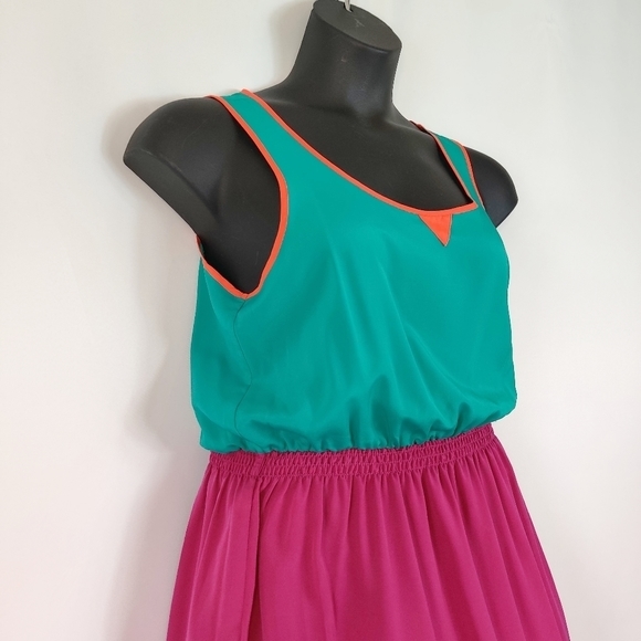 Allen B Allen Schwartz summer color block dress sleeveless NWT - Picture 7 of 10